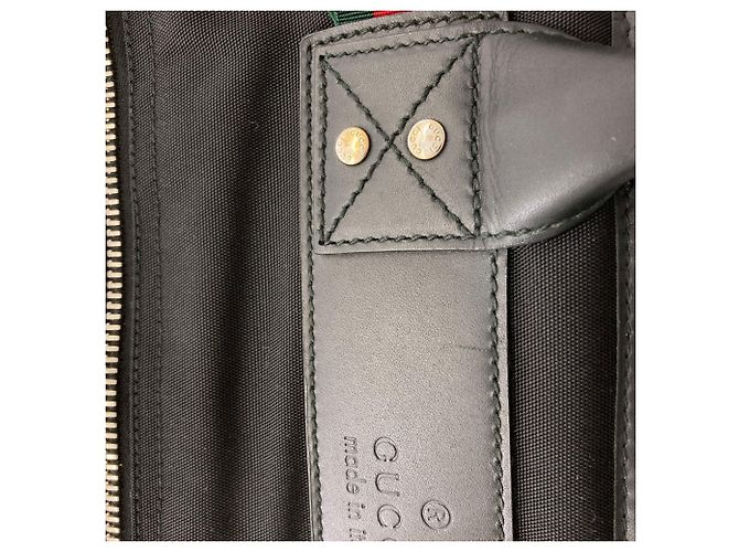 Borsa Boston Gucci in tela nera - vista 9