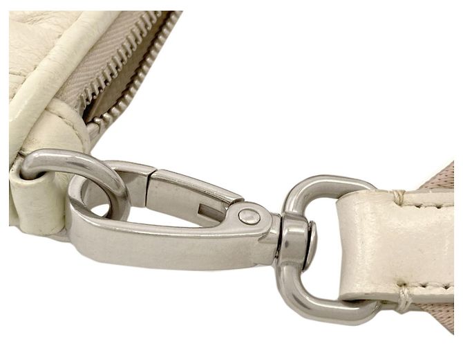 Borsa a tracolla in pelle di vitello matelassé Miu Miu Bianco - vista 18