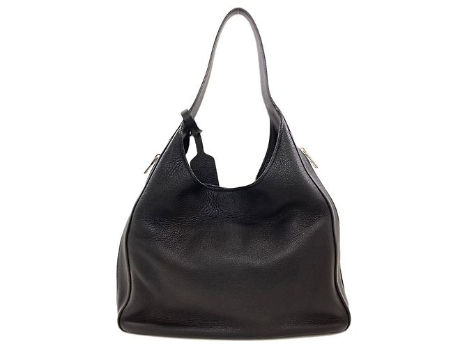 Borsa a tracolla Hobo in pelle di vitello Prada Nero - vista 2