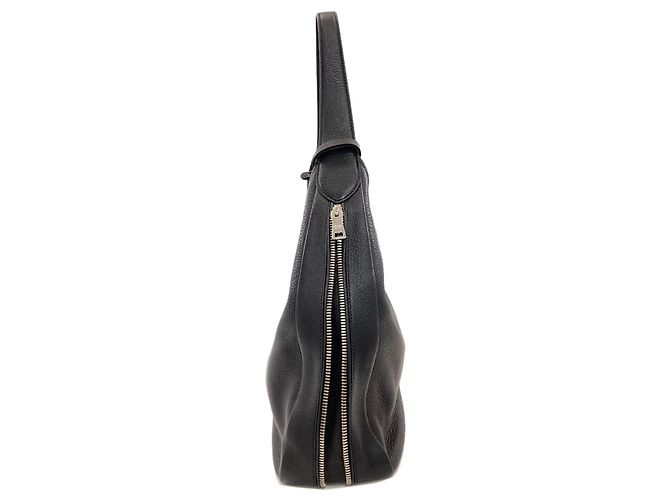 Borsa a tracolla Hobo in pelle di vitello Prada Nero - vista 3