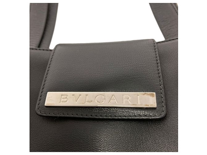 Bulgari Borsa in pelle nera Bvlgari Nero - vista 12