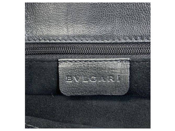 Bulgari Borsa in pelle nera Bvlgari Nero - vista 6