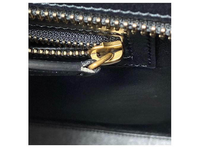 Céline Celine Luggage Micro Handbag Schwarz Weiß Orange - Ansicht 10
