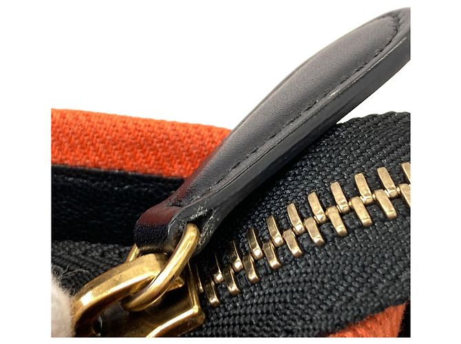 Céline Celine Luggage Micro Handbag Schwarz Weiß Orange - Ansicht 11