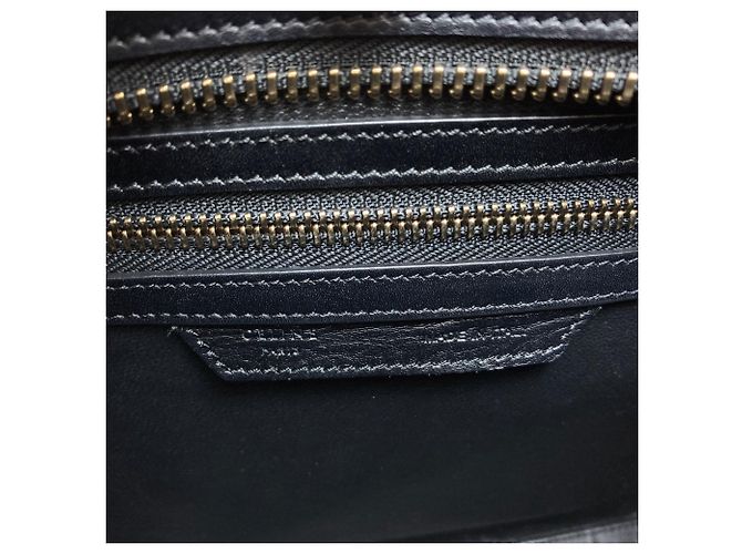 Céline Celine Luggage Micro Handbag Schwarz Weiß Orange - Ansicht 6
