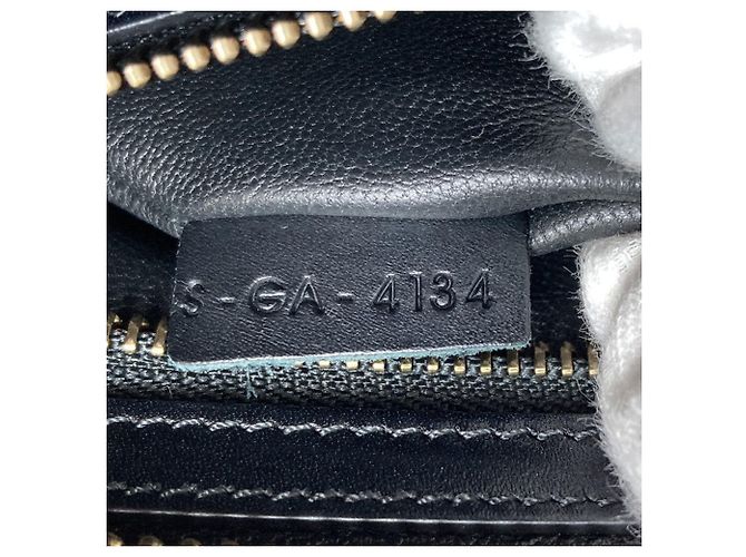 Céline Celine Luggage Micro Handbag Schwarz Weiß Orange - Ansicht 7