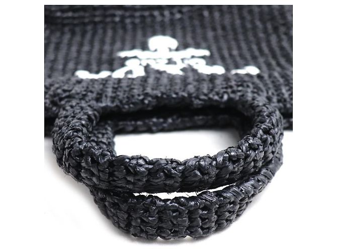 Borsa Tote in Crochet Nera Piccola Prada Nero - vista 5