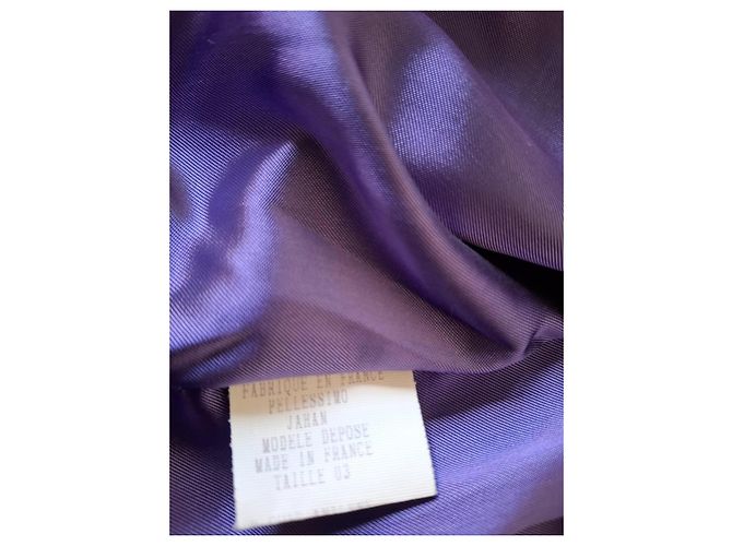 Completo in Pelle Viola Pellessimo Paris Giacca e Gonna Prugna - vista 11