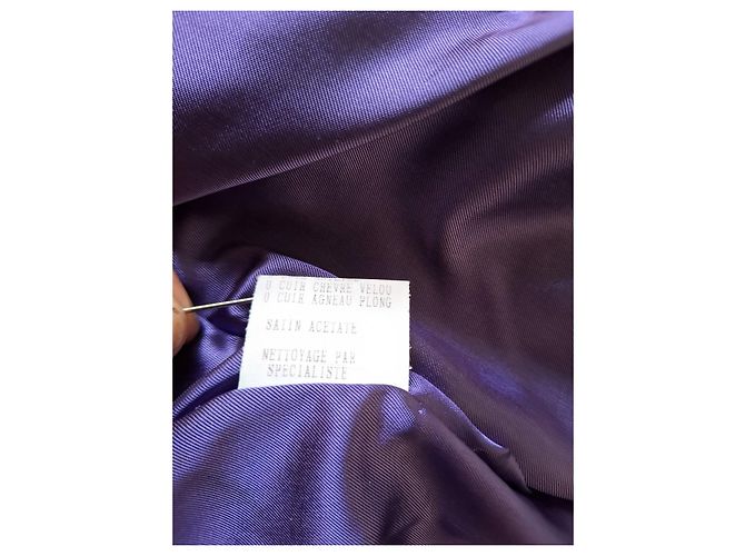 Completo in Pelle Viola Pellessimo Paris Giacca e Gonna Prugna - vista 12