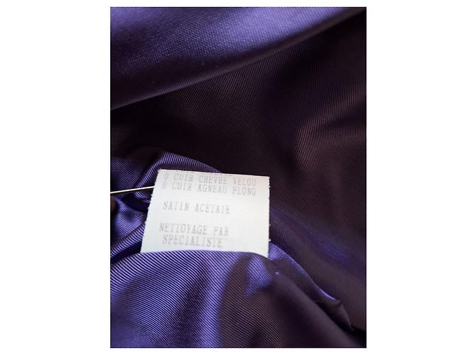 Completo in Pelle Viola Pellessimo Paris Giacca e Gonna Prugna - vista 13