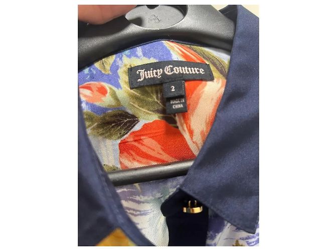 Mono de Seda Juicy Couture Estampado Tropical Azul - vista 3