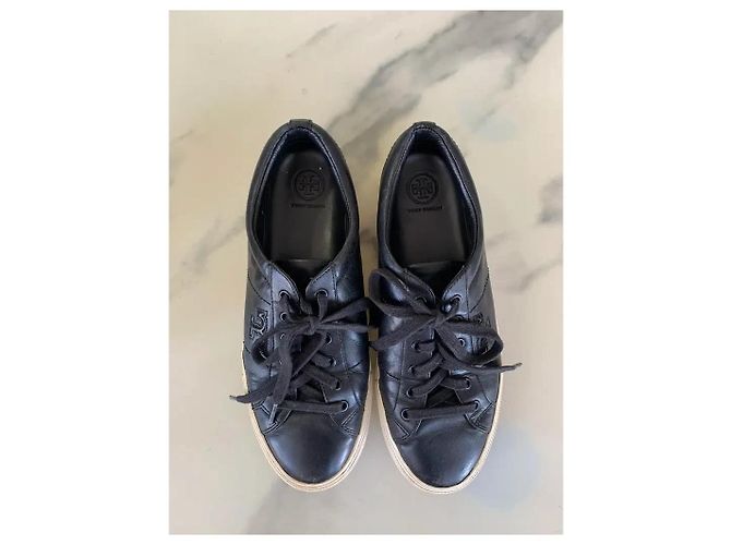 Tory Burch Leder Sneaker Schwarz - Ansicht 3