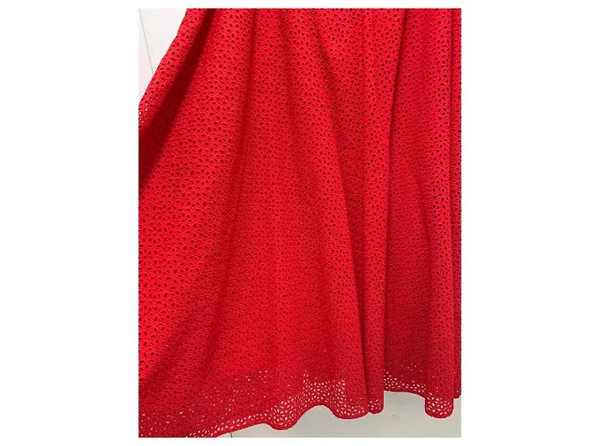 Falda de algodón rojo Carolina Herrera Roja - vista 2