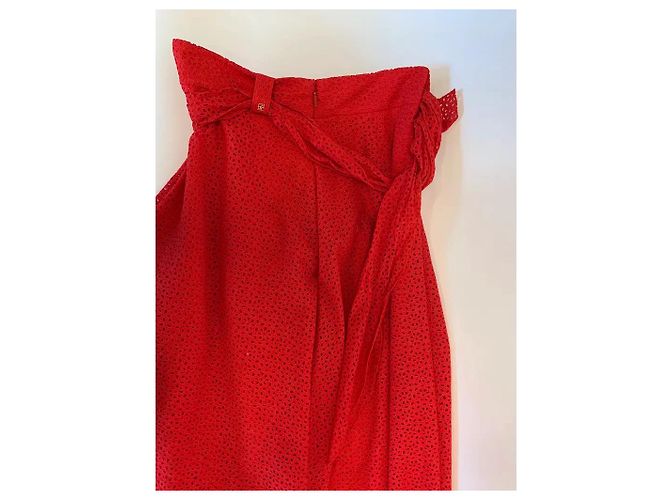 Falda de algodón rojo Carolina Herrera Roja - vista 3