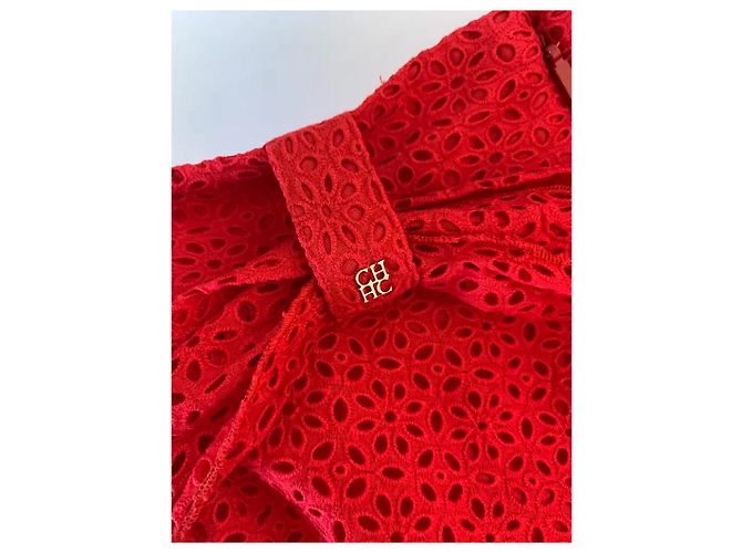 Falda de algodón rojo Carolina Herrera Roja - vista 4