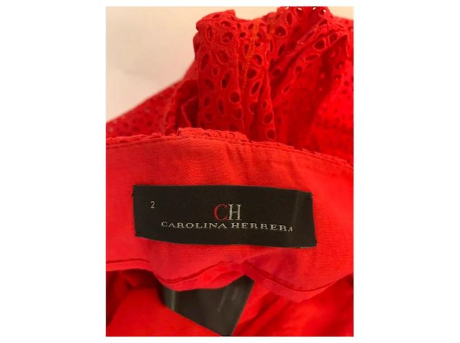 Falda de algodón rojo Carolina Herrera Roja - vista 6