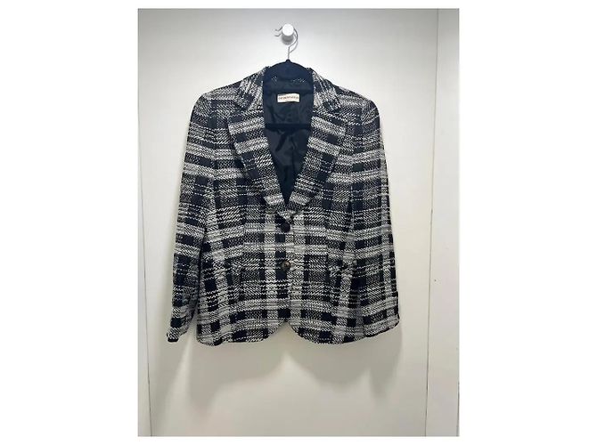 Emporio Armani karierter Blazer schwarz-weiß - Ansicht 2