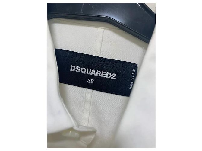 Camisa Dsquared2 de algodón blanco con bordados florales de lentejuelas negras - vista 5