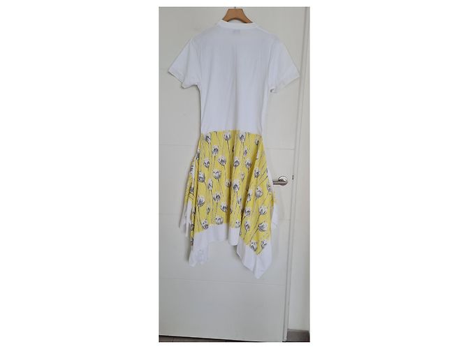 Abito estivo Kenzo a fiori bianco e giallo - vista 2