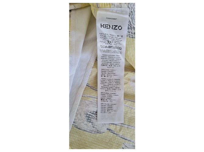 Abito estivo Kenzo a fiori bianco e giallo - vista 5