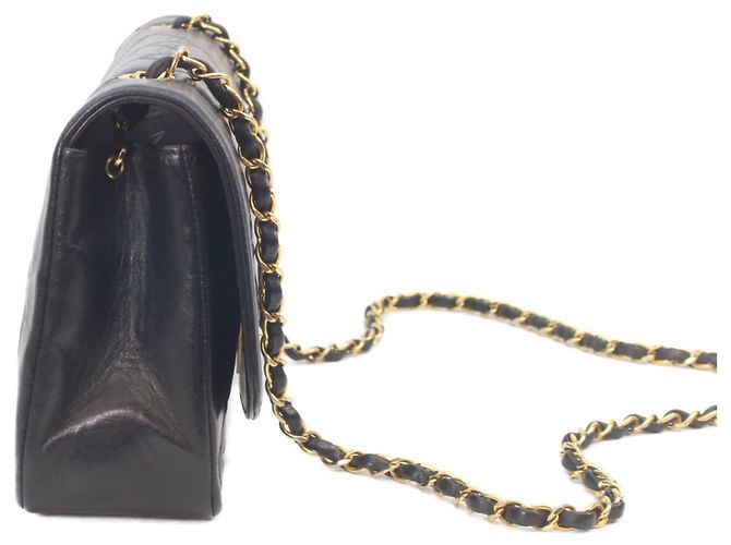 Chanel A01165 Borsa a Spalla Diana 25 in Pelle di Agnello Nera con Hardware Oro Nero - vista 4