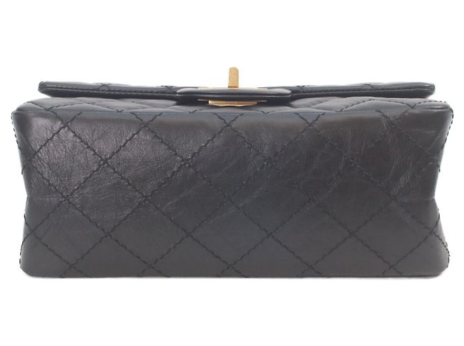 Chanel Vintage Mini Chain Shoulder Bag 2.55 in pelle di vitello matelassé Nero - vista 5