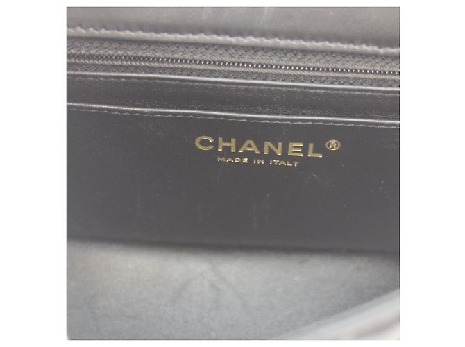 Chanel Vintage Mini Chain Shoulder Bag 2.55 in pelle di vitello matelassé Nero - vista 8