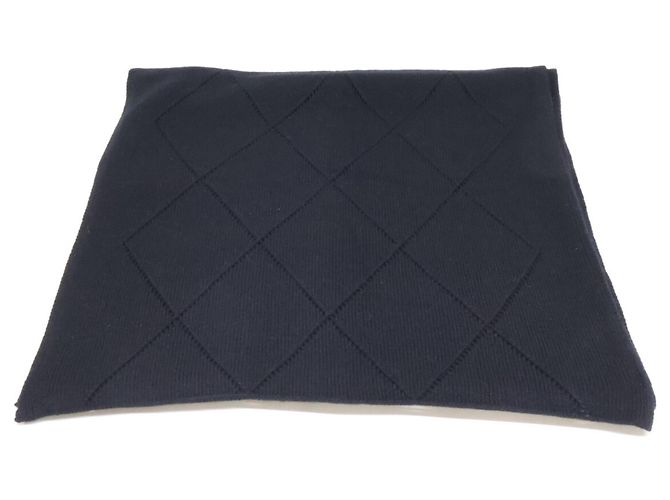 Bufanda de cachemira Chanel Coco Mark Negro - vista 2