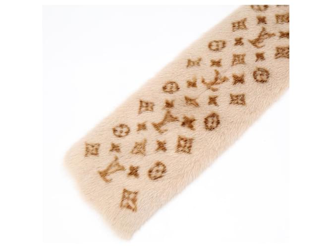 Sciarpa Tippet in visone Monogram Louis Vuitton Beige - vista 2
