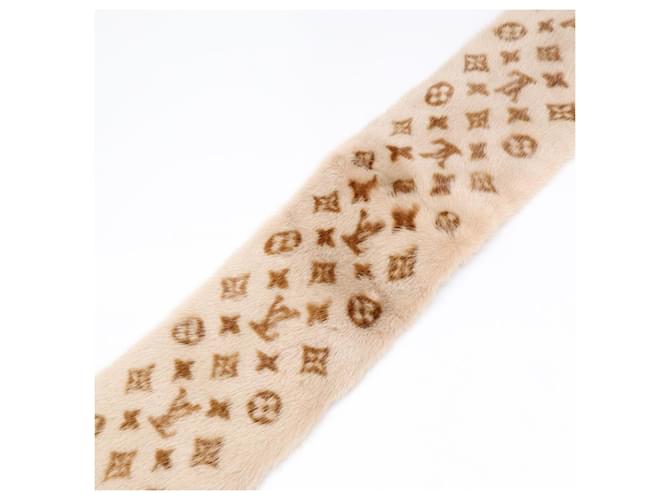 Sciarpa Tippet in visone Monogram Louis Vuitton Beige - vista 3