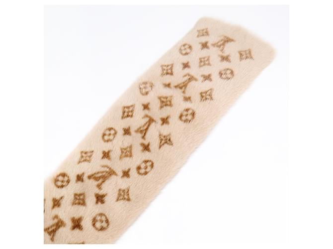 Sciarpa Tippet in visone Monogram Louis Vuitton Beige - vista 4