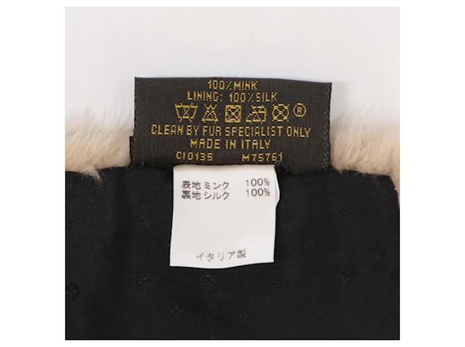 Sciarpa Tippet in visone Monogram Louis Vuitton Beige - vista 9