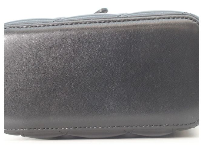 Borsa a tracolla Chanel in agnello nero - vista 5