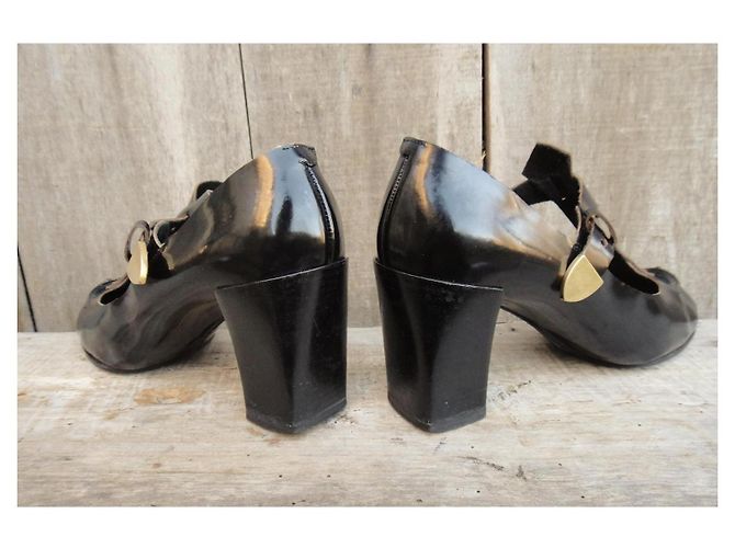 Sandali Chloé Mary Jane in pelle nera Nero - vista 3
