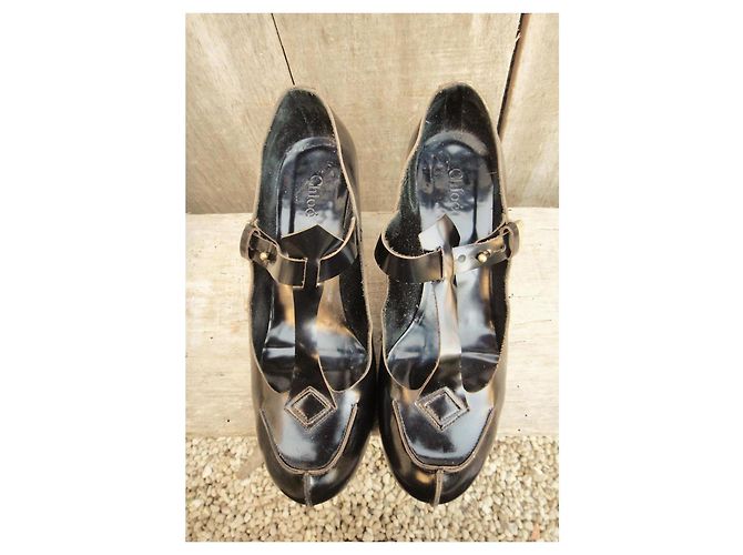 Sandali Chloé Mary Jane in pelle nera Nero - vista 7