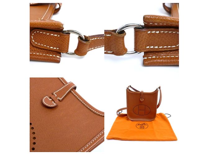 Hermès Borsa a tracolla Hermes Evelyne TPM Epsom Marrone - vista 6