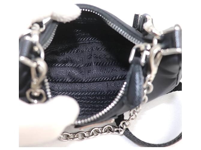 Micro borsa Prada Tessuto borsa a tracolla 2-Way nera Nero - vista 4