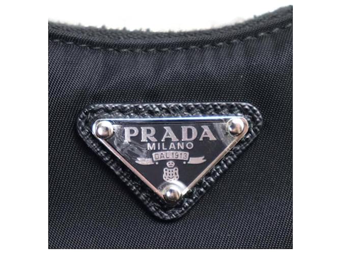 Micro borsa Prada Tessuto borsa a tracolla 2-Way nera Nero - vista 6
