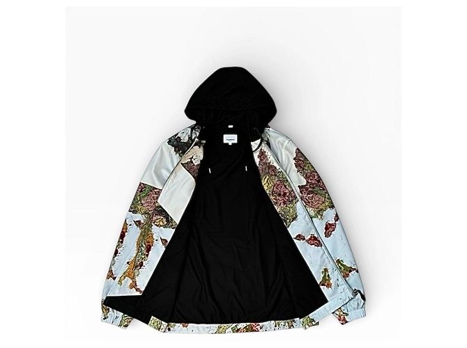 Giacca Burberry Map con Cappuccio Multicolore - vista 11