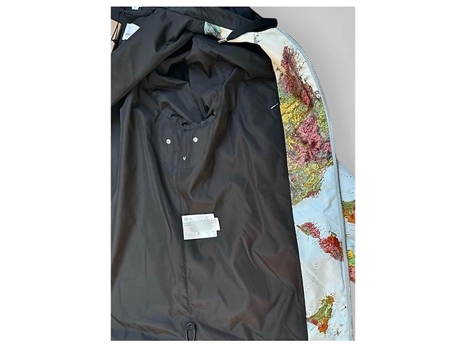 Giacca Burberry Map con Cappuccio Multicolore - vista 13