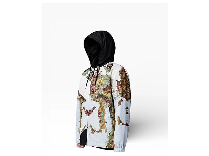 Giacca Burberry Map con Cappuccio Multicolore - vista 2