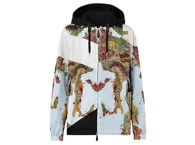 Giacca Burberry Map con Cappuccio Multicolore - vista 4