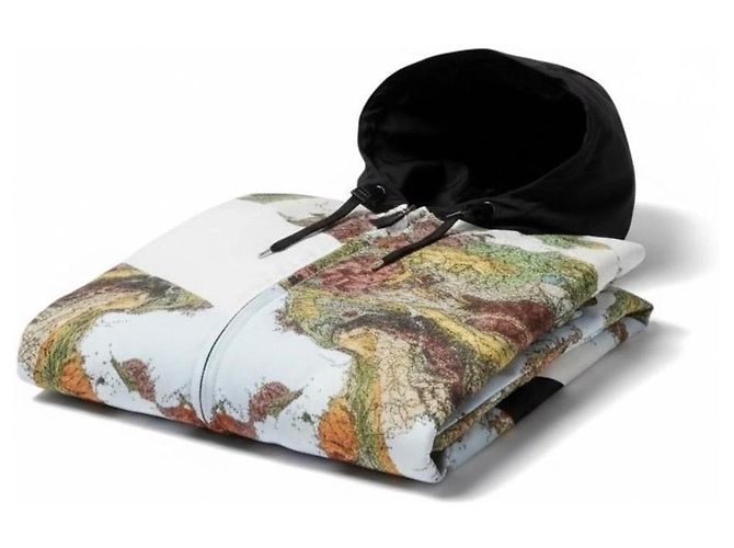 Giacca Burberry Map con Cappuccio Multicolore - vista 6