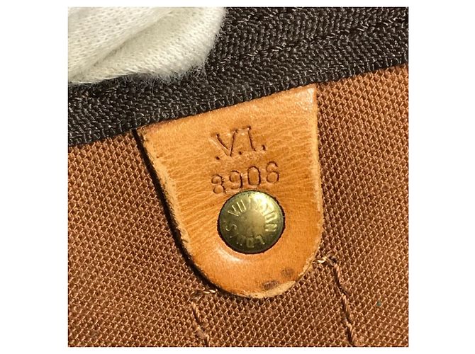 Borsa Louis Vuitton Monogram Keepall Bandoulière 45 Marrone Monogramma - vista 13