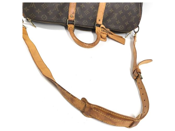 Borsa Louis Vuitton Monogram Keepall Bandoulière 45 Marrone Monogramma - vista 14