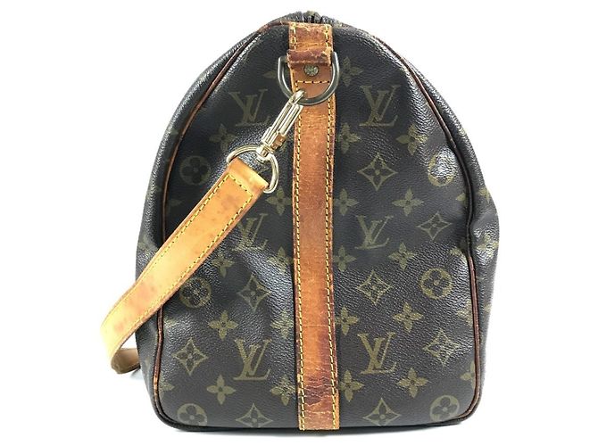Borsa Louis Vuitton Monogram Keepall Bandoulière 45 Marrone Monogramma - vista 3
