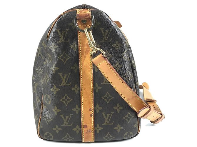 Borsa Louis Vuitton Monogram Keepall Bandoulière 45 Marrone Monogramma - vista 4
