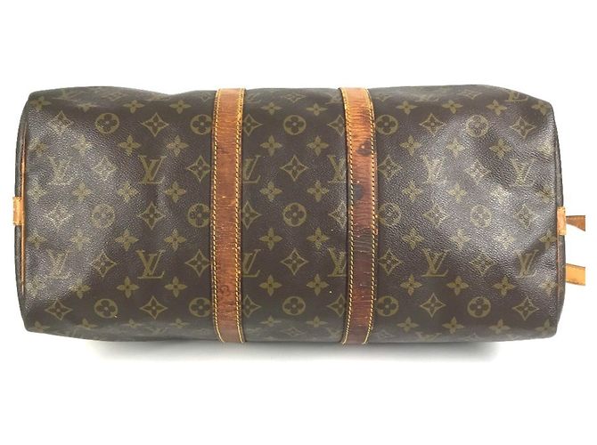 Borsa Louis Vuitton Monogram Keepall Bandoulière 45 Marrone Monogramma - vista 5
