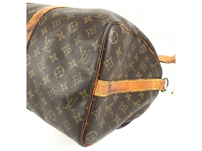 Borsa Louis Vuitton Monogram Keepall Bandoulière 45 Marrone Monogramma - vista 6