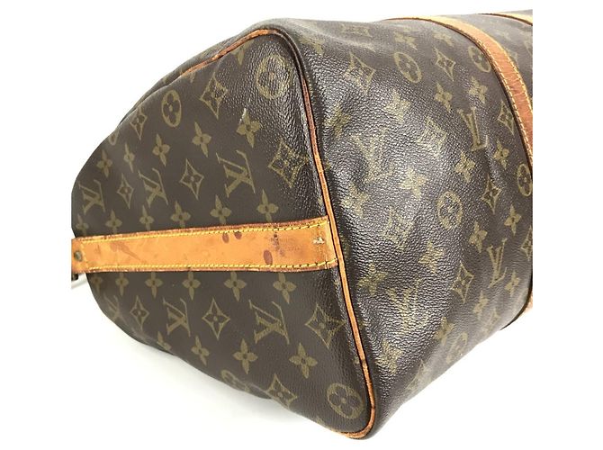 Borsa Louis Vuitton Monogram Keepall Bandoulière 45 Marrone Monogramma - vista 7